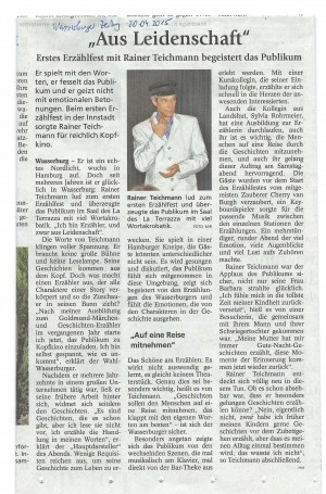 Aus Leidenschaft - Pressebericht aus der Wasserburger Zeitung