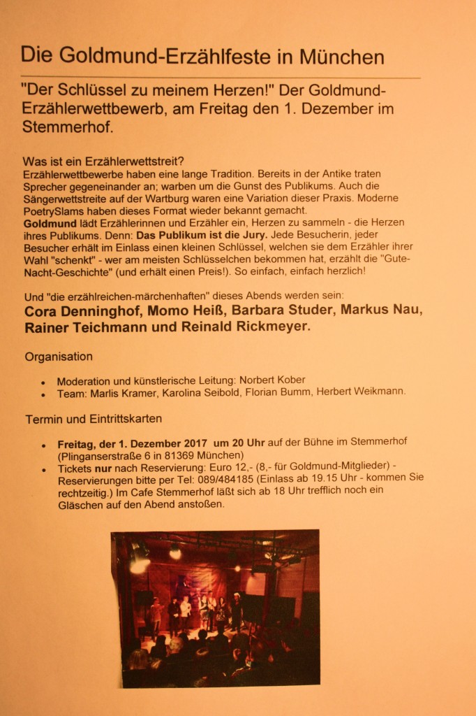 Rainer Teichmann aus Wasserburg beim Goldmund-Erzählerfest im Stemmerhof